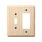 Amerelle Amerelle Contemporary Unfinished Beige 2 gang Wood Decorator/Toggle Wall Plate 1 pk 401TR - alternate 2